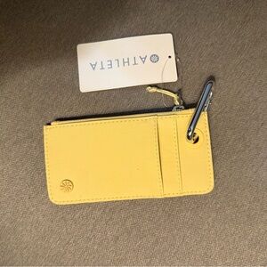 Athleta Yellow Card Pouch with Clip